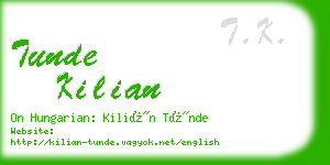 tunde kilian business card